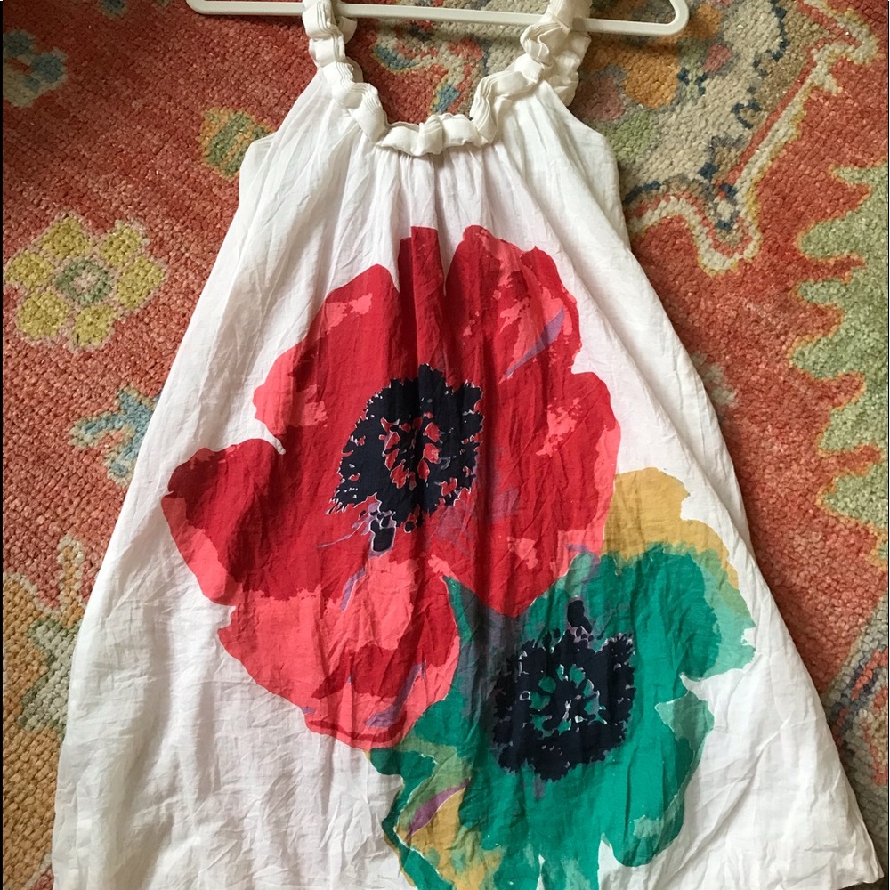 Floral sundress with red/teal flowers